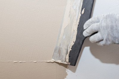 plastering walls