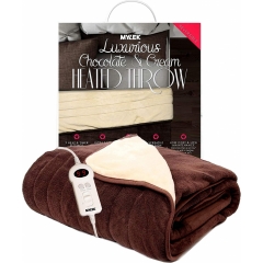 MYLEK Chocolate Heated Throw