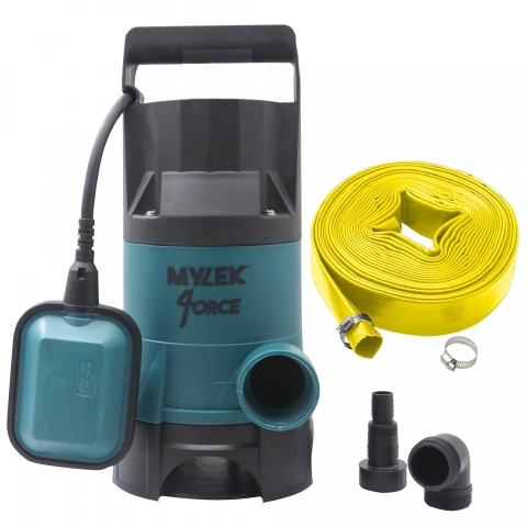 MYLEK 400W Submersible Water Pump with 5M Heavy Duty Lay Flat Hose Thumbnail