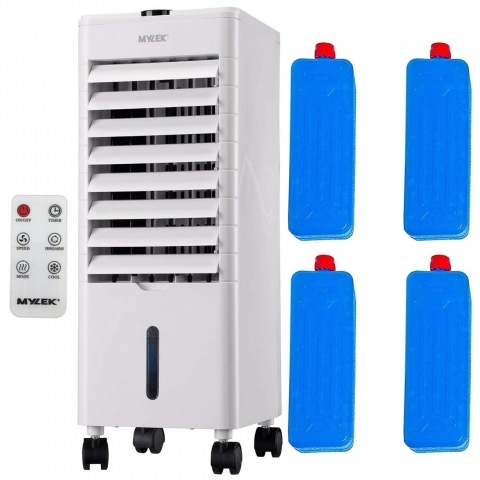 MYLEK Remote Control Portable Air Cooler 4L with Ice Packs