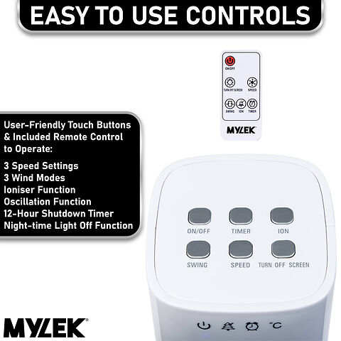 5 - 48 Inch White Tower Fan Controls.jpg